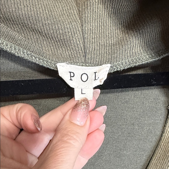 POL Sage Green Hooded Dress - Picture 2 of 7